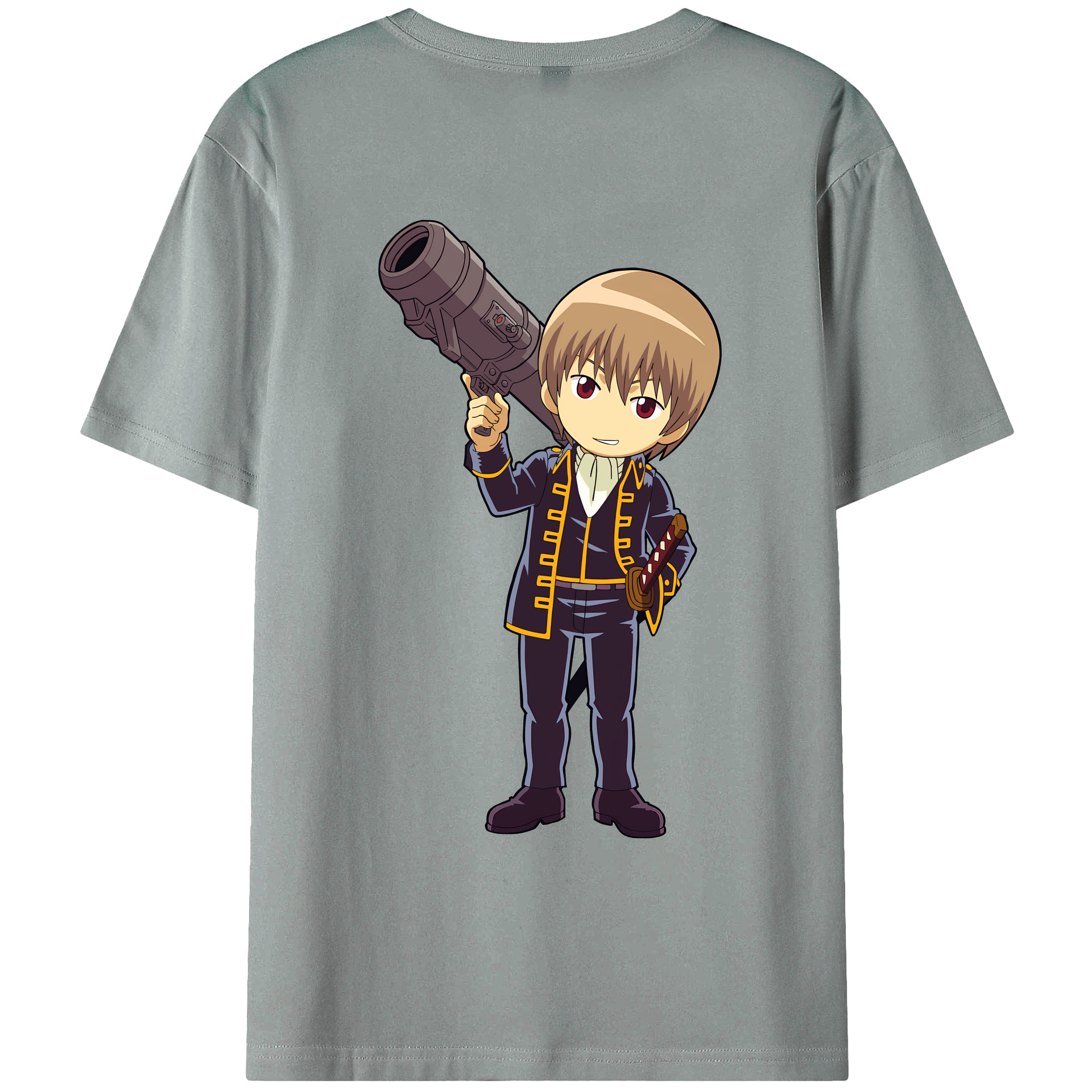 （画像用） ぎんたま 坂田銀時（さかたぎんとき） 神楽 志村新八（しむら しんぱち） GINTAMA Sakata Gintoki Kagura Shimura Shinpachi 綿100％ メンズ半袖Tシャツ（バックプリント） 通気性